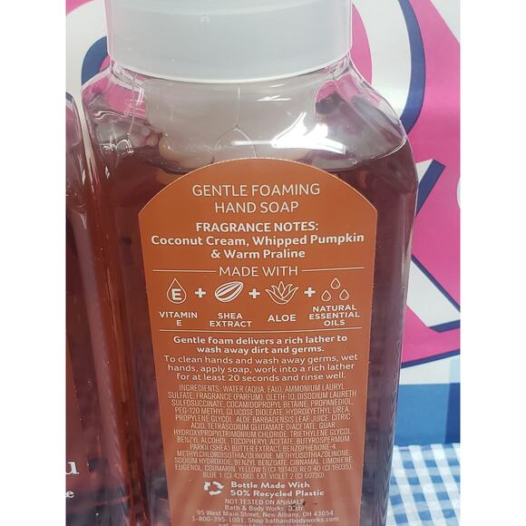 BBW I ONLY HAVE PIES FOR YOU Coconut Pumpkin Latte Gentle Foaming Hand Soap Set - Picture 2 of 2